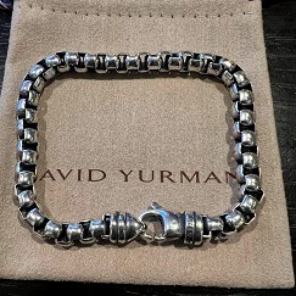 Men's DY Box Chain Bracelet 9"